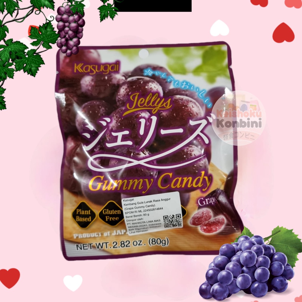 Jual Kasugai Grape Jelly Gummy Candy / Permen / Permen Jelly / Permen