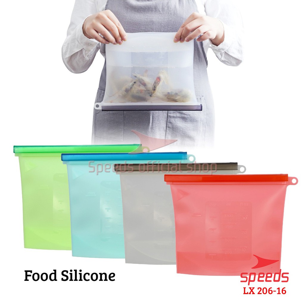 Jual SPEEDS Alat Dapur Silicone Zip Bag Untuk Minuman & Makanan Food