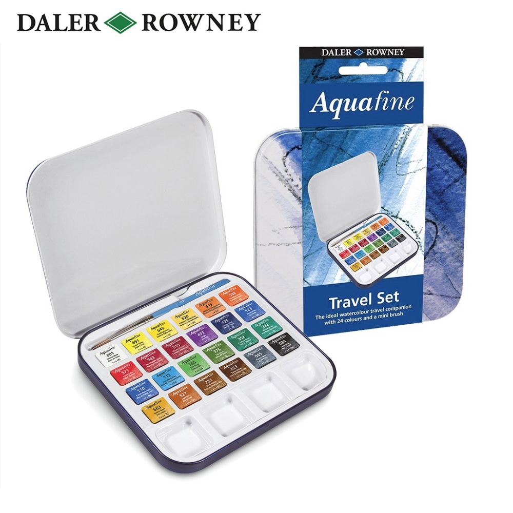 Daler Rowney Aquafine Mini Watercolour Travel Set 24