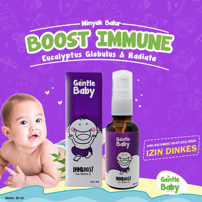 PERAWATAN BAYI MINYAK TELON BABY OIL GENTLE BABY IMMBOOST MENINGKATKAN KEKEBALAN TUBUH BAYI B01