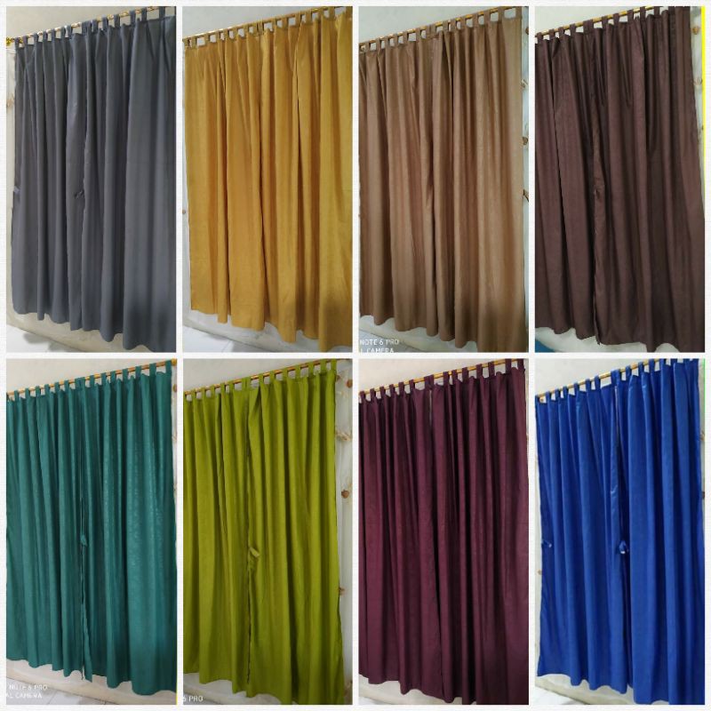 Gorden Polos Embos Tali Perekat Uk 120x200 Shopee Indonesia