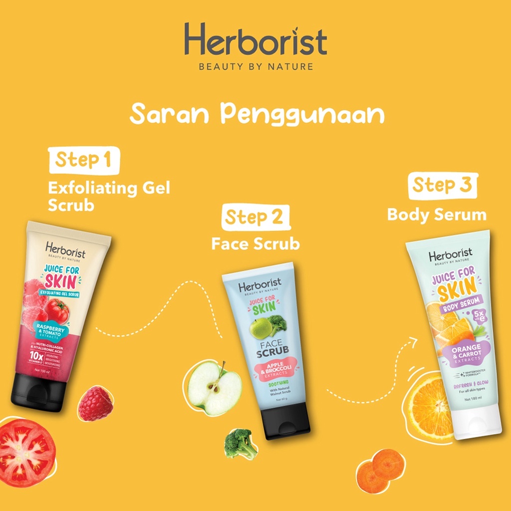 Jual Herborist Juice For Skin Exfoliating Gel Scrub 150 mL Indonesia