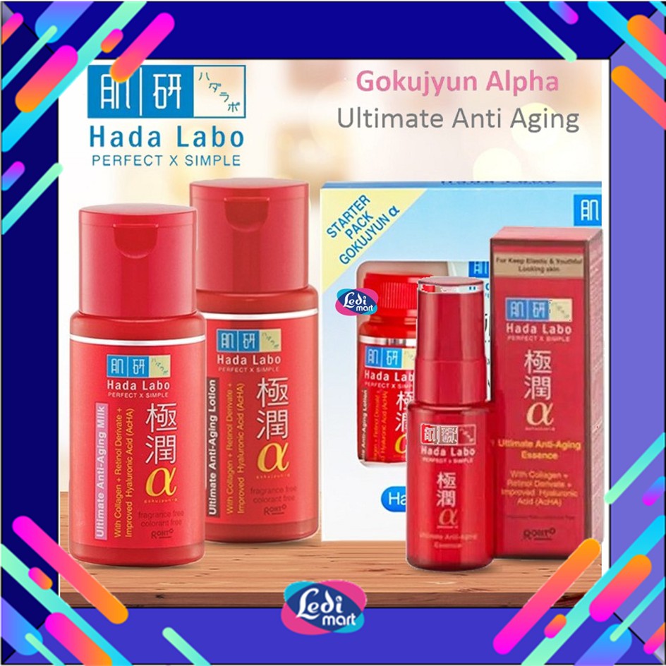 Jual ORIGINAL Hada Labo Gokujyun Alpha Ultimate SERIES 100ml BPOM / Hadalabo  Alfa / LEDI MART Indonesia|Shopee Indonesia