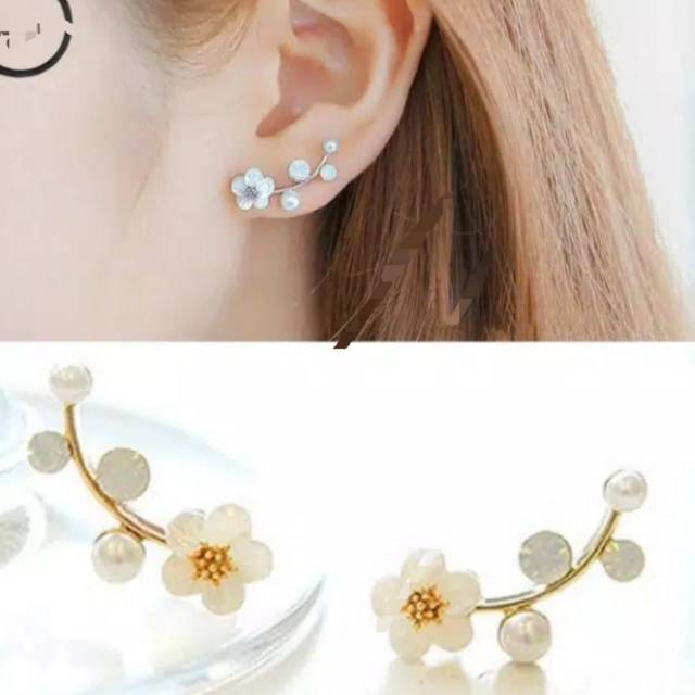 KALANTHA FASHION Aksesoris Anting Ranting Flow Aksesoris Wanita Aksesoris  Korea Anting Cantik Anting | Shopee Indonesia