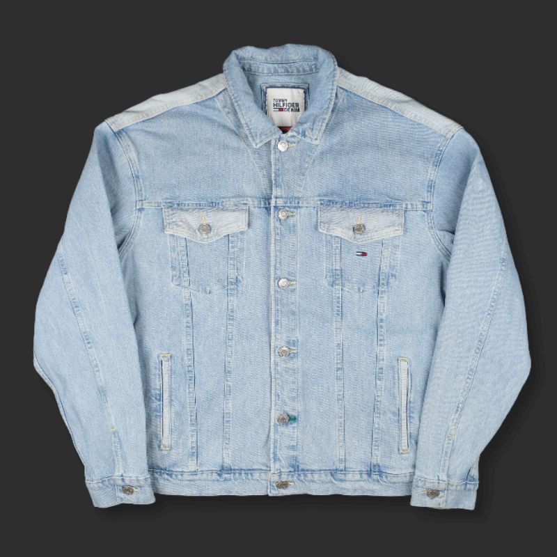 Jual Tommy Hilfiger Denim Jacket Original Authentic / Jaket Denim | Shopee Indonesia