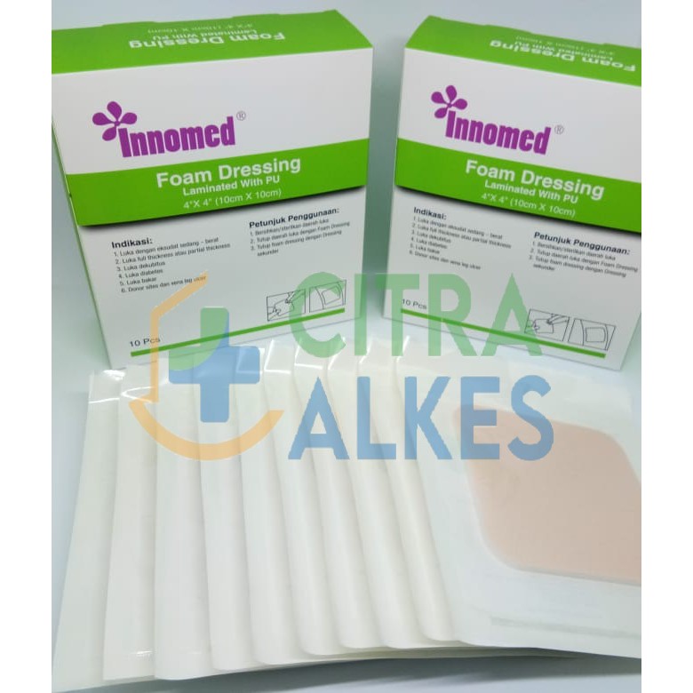 Jual Innomed Foam Dressing 10 x 10 cm 1 Box isi 10 Pcs. Shopee Indonesia
