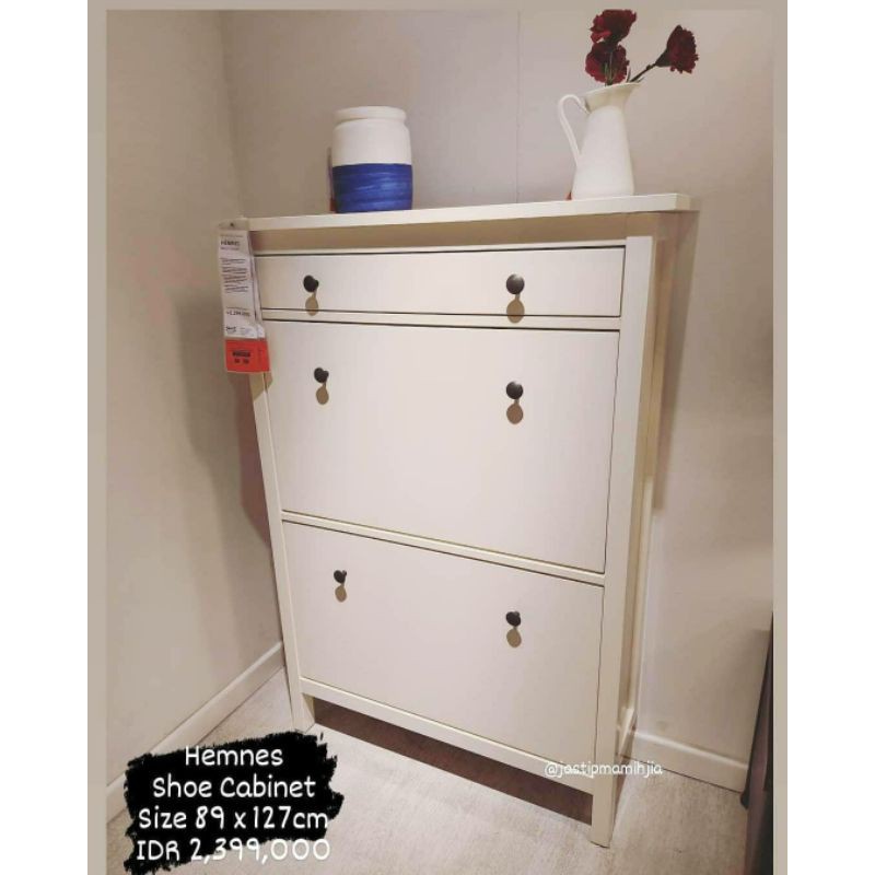 ikea skoskåp hemnes Jual Hemnes / Lemari Sepatu Shabby Ikea / Rak Sepatu Minimalis Ikea Murah / Shoe Cabinet Indonesia|Shopee Indonesia