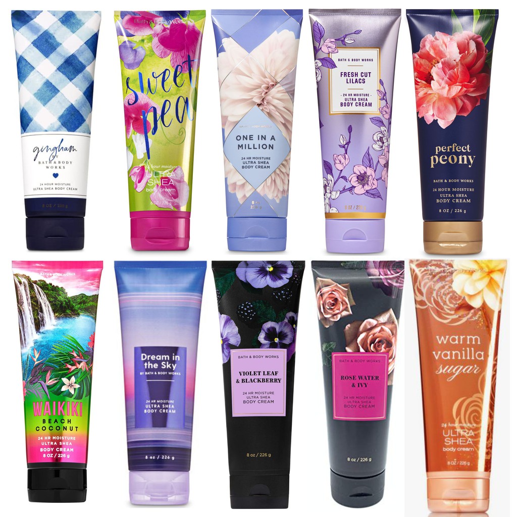 BBW Bath and Body Works Gingham/Rose Water Ivy/Sweet Pea/Waikiki