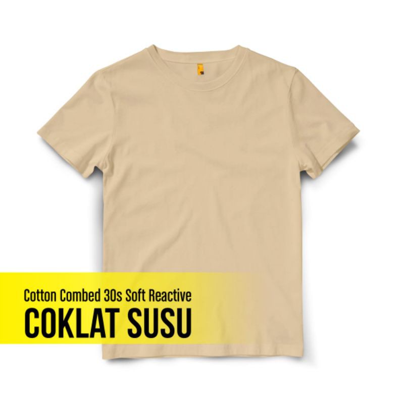 Jual Kaos Polos Coklat Susu | Shopee Indonesia