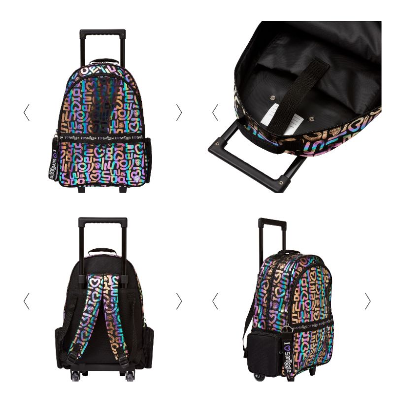 Jual [READY STOCK] Smiggle Smiggler MIX BLACK GIRLS Trolley Backpack