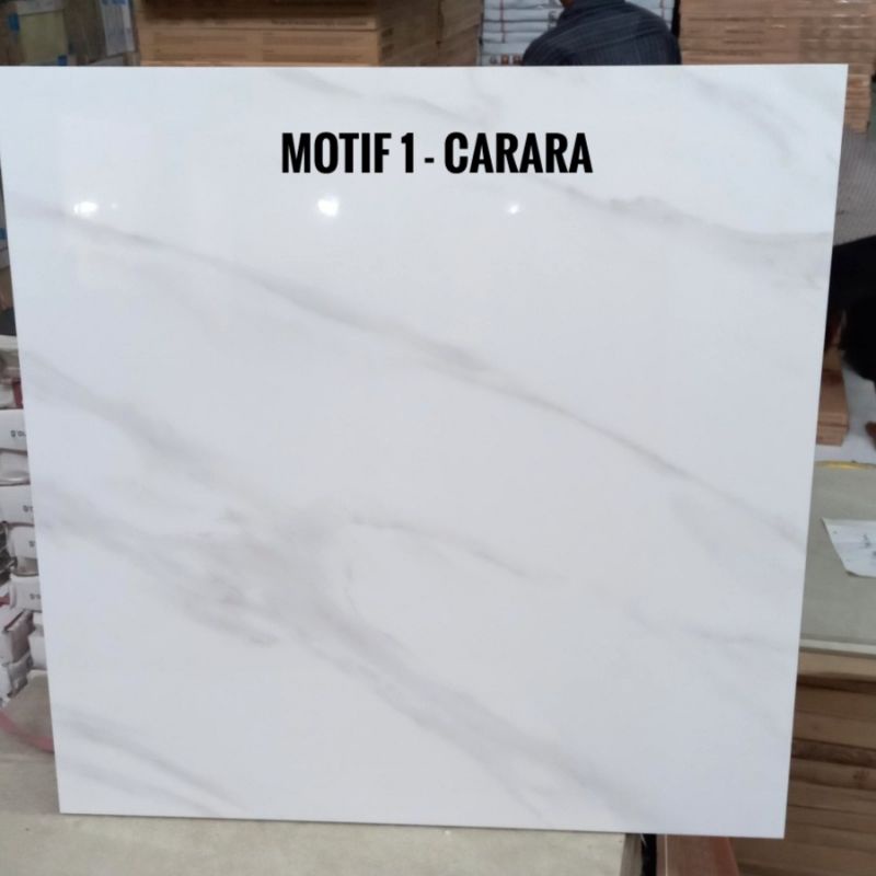 GRANIT LANTAI 60x60 PUTIH MOTIF MARMER CARARA MARBLE HARGA PERDUS - HABITAT  | Shopee Indonesia