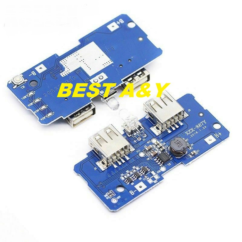 Modul Powerbank 2 Slot Dual USB 18650 Lithium Power Bank 5V 2A Charger