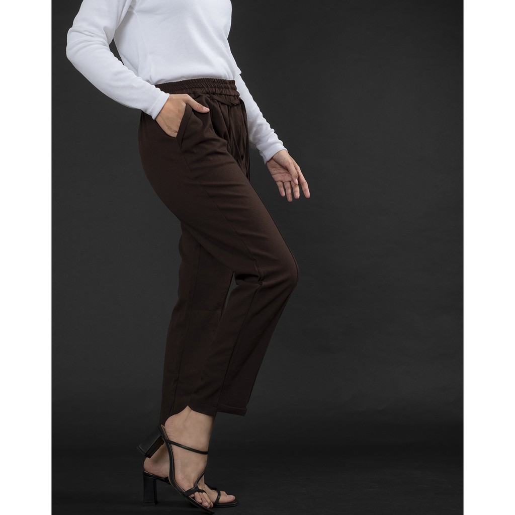 HaymeeStore Celana Basic Pants Wanita Bawahan Casual Kantor Cewe Celana Harem Pendek Shopee