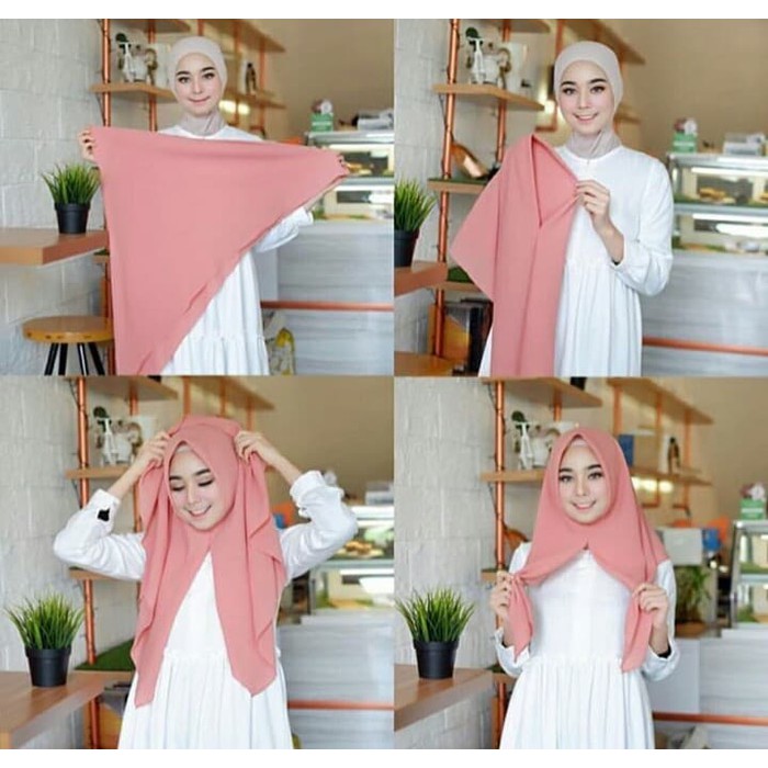 hijab/jilbab segi empat instan Shopee Indonesia