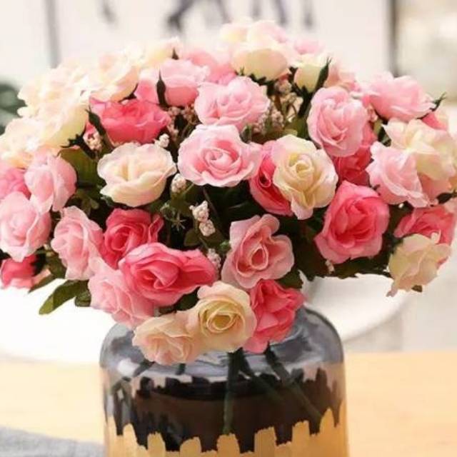 Bunga mawar hias artificial model AMELIA artificial roses Shopee