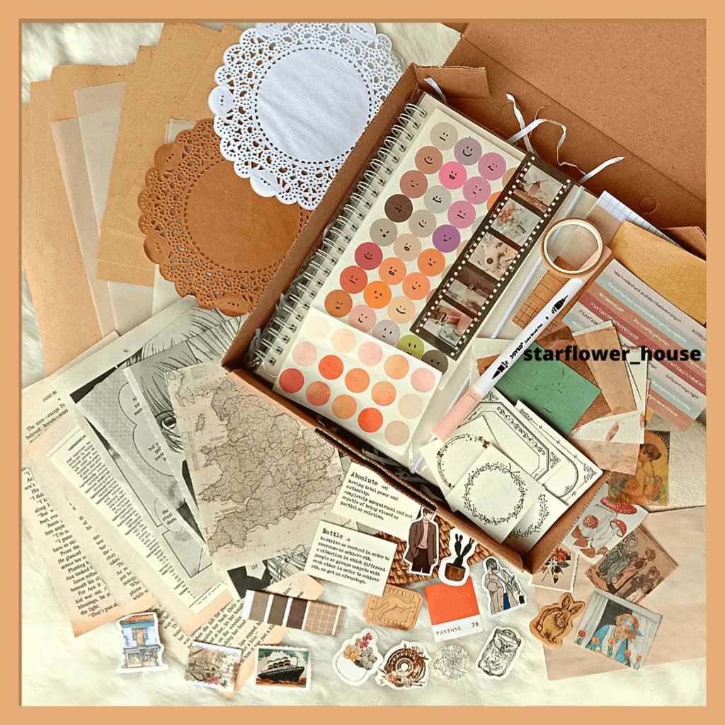 Jual Journal Kit Aesthetic Scrapbook Journal Book Hiasan Buku Diary