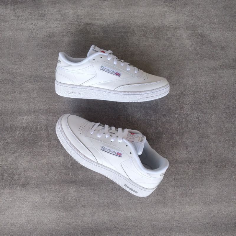 Jual Reebok Club C 85 Men's Sneakers Shoes - White/Sheer Grey - Original & Resmi | Shopee Indonesia
