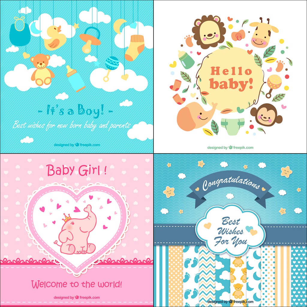 Kartu Ucapan Kelahiran Bayi Gift Card Greeting Card Baby Born