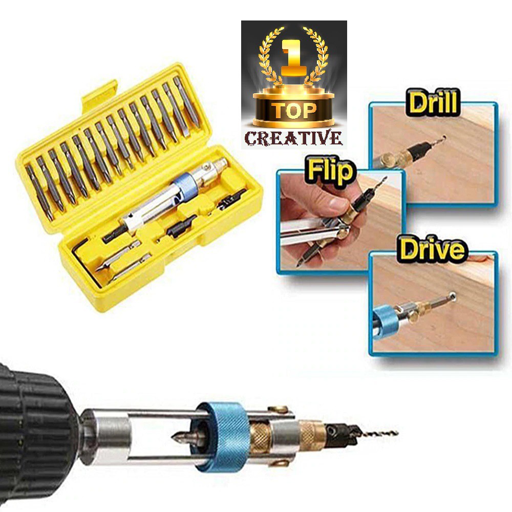 Jual Half Time Drill Driver Multi Screwdriver 2 in 1 Drill Bit Set 20