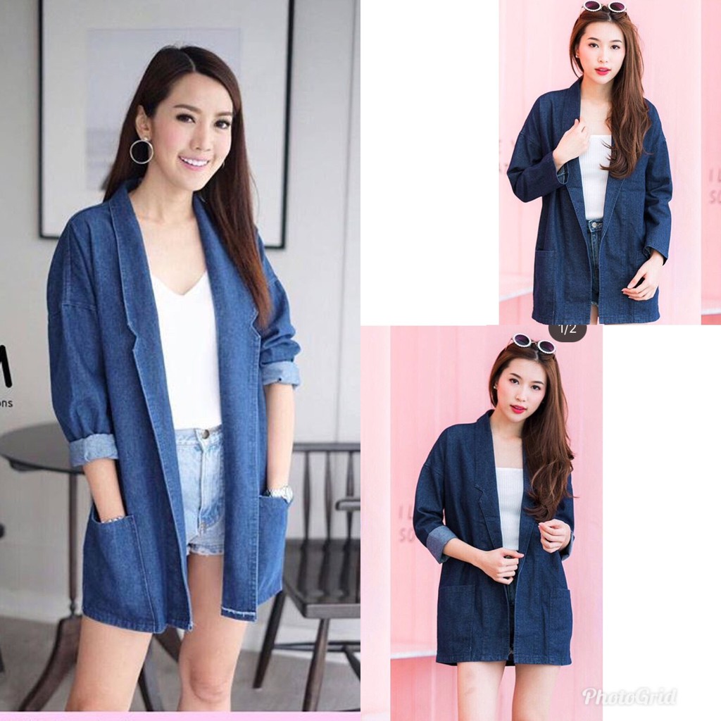 BLAZER WANITA OUTERWEAR PANJANG JENICE JUMBO MURAH MODERN