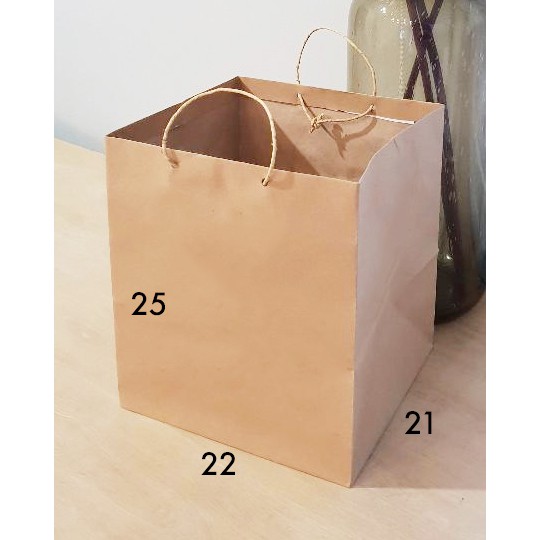 Jual Paper Bag Polos Paperbag Coklat Ukuran 22 X 25 Dos Kardus Nasi Tas Kertas Samson Goodie Bag Souvenir | Shopee Indonesia