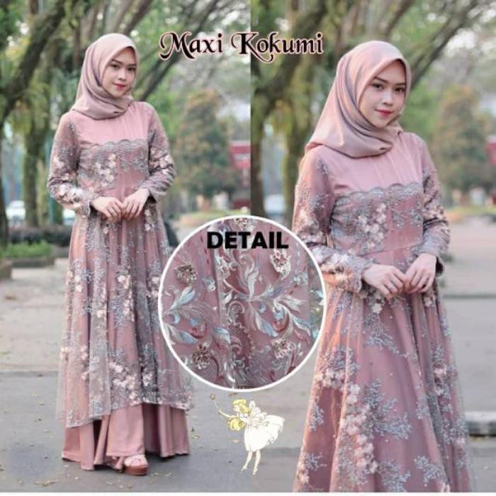 GAMIS BROKAT JUMBO KOKUMI, BAHAN BROKAT CORNELI HQ FULL