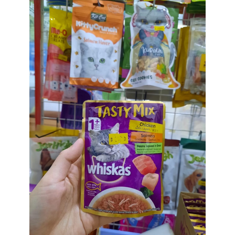 Jual Whiskas Tasty Mix WetFood Pouch 1+ All Variant Makanan Basah
