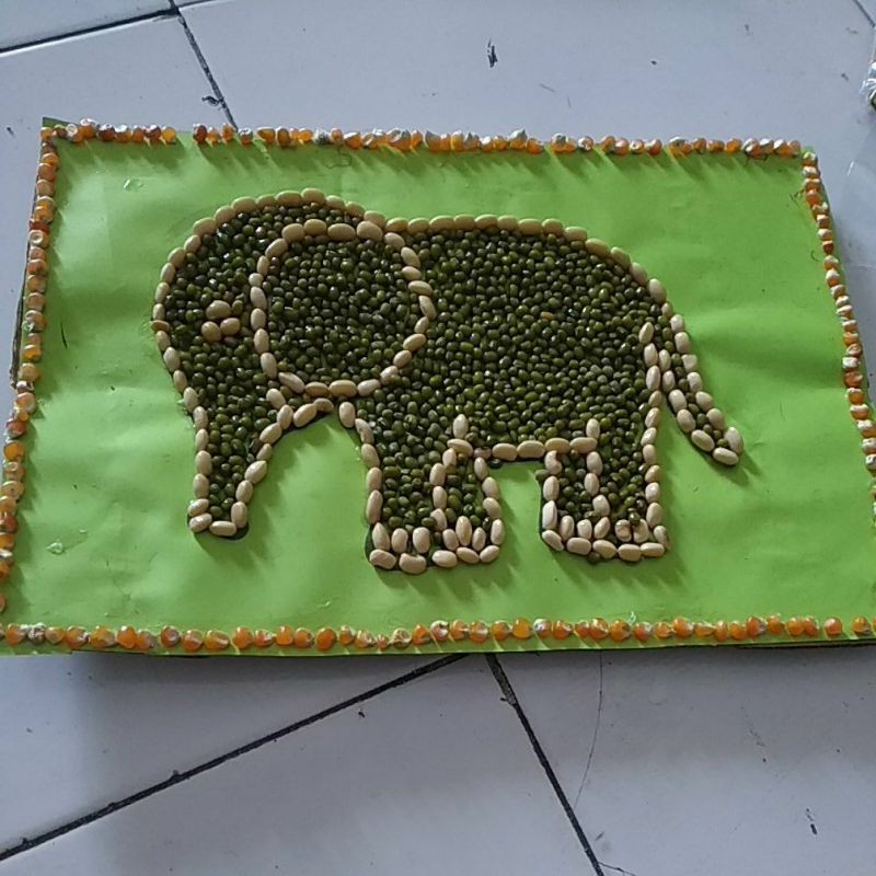Jual Kolase Biji Biji-Bijian Kerajinan Kolase Kolase Gajah Indonesia|Shopee Indonesia 800_x_800_jpg
