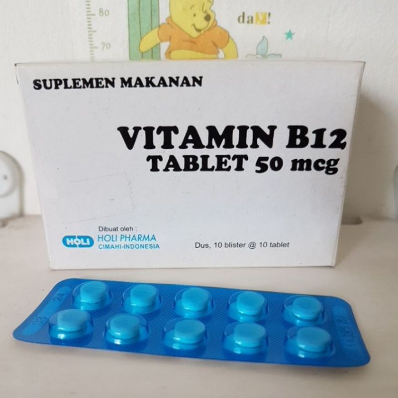 Jual Vitamin B12 50mcg strip 10 tablet Indonesia