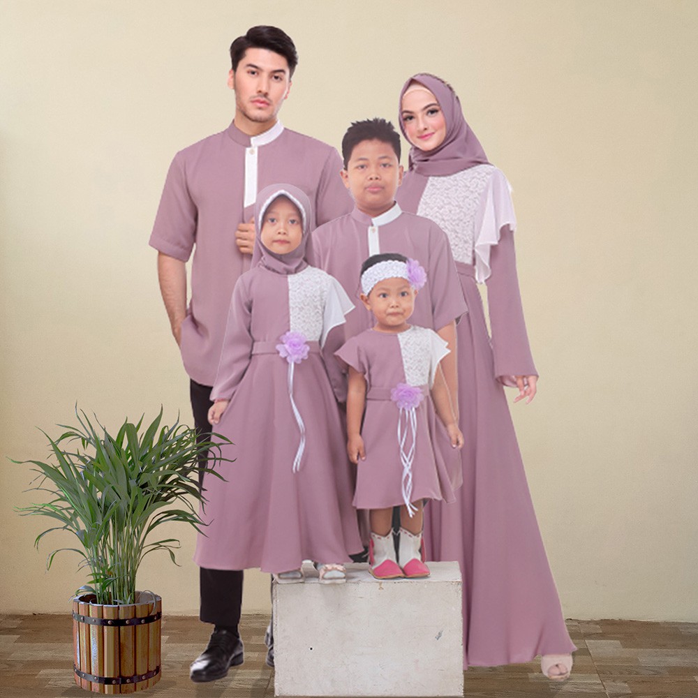 Jual Baju Keluarga Lebaran Seragam Aqiqah Kondangan Sarimbit Couple Family  Seragaman Pesta CQ1901 - Mauve Indonesia|Shopee Indonesia