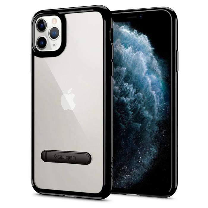 Jual Spigen Ultra Hybrid S Kickstand Case Apple Iphone 11 Pro Max Jet Black | Shopee Indonesia