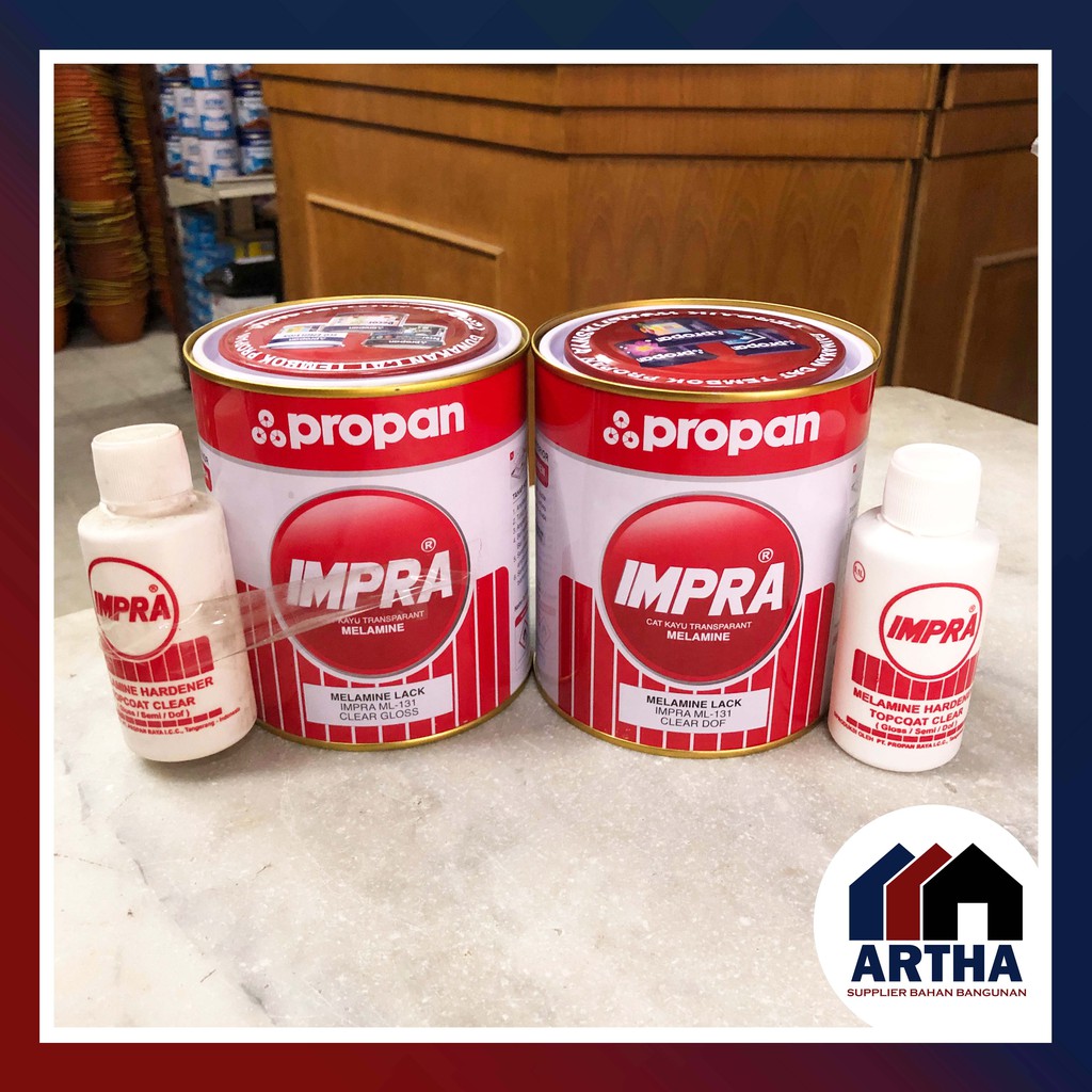 Propan Impra Melamine Lack ML131 Clear Gloss Clear Dof Finishing Kayu Pernis Kayu Vernis Kayu