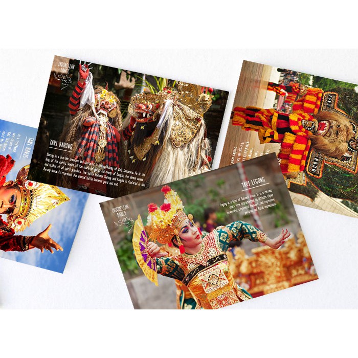 Kartu Pos Tarian 3 Postale Shopee Indonesia