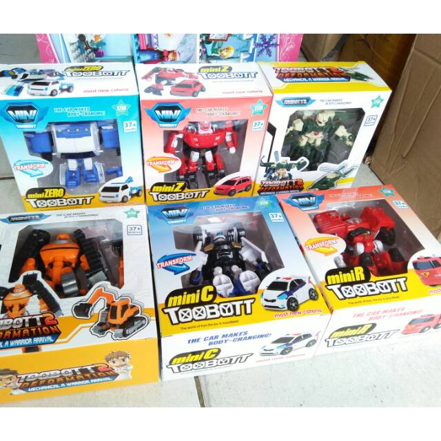 Jual Mainan Anak Robot Tobot Mini Deformation Berubah Bentuk Mobil Robot Harga Di Gambar 6 Seri) | Shopee Indonesia