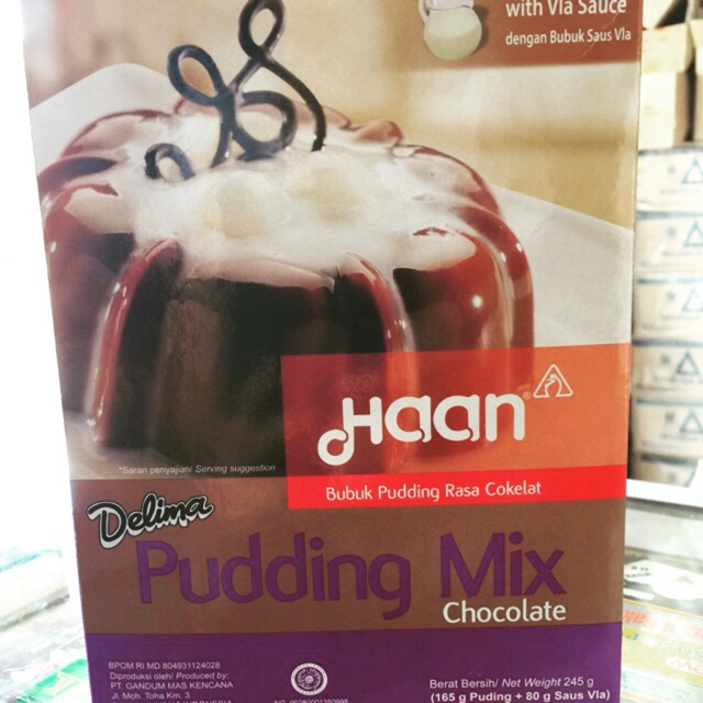 Haan Pudding Mix Chocolate Puding Coklat Delima 245 gr Shopee Indonesia