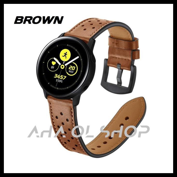 Jual Leather Strap Band Samsung Galaxy Watch Active 2 40Mm 44Mm Active2 - Black | Shopee Indonesia