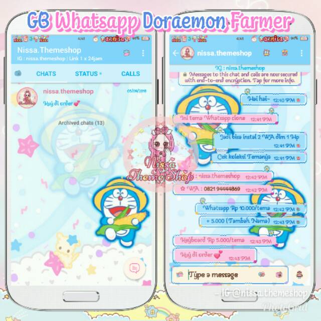 Tema Wallpaper Whatsapp Doraemon