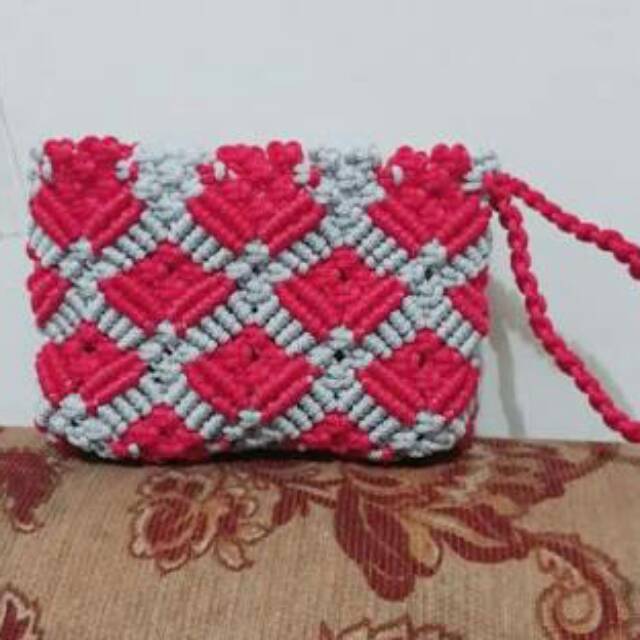 Tas Tali Kur Motif Sisik Ikan Dua Warna