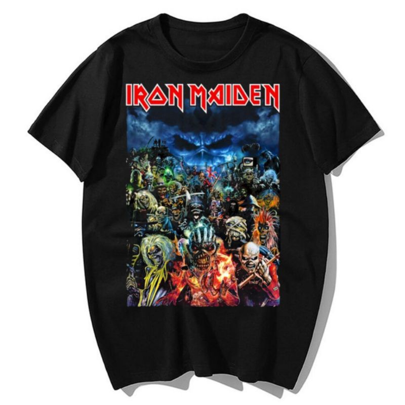 Jual T-Shirt Band Iron Maiden Iconic Halloweed (Oversized) Kaos Band Iron Maiden / Kaos Musik Iron Maiden | Shopee Indonesia