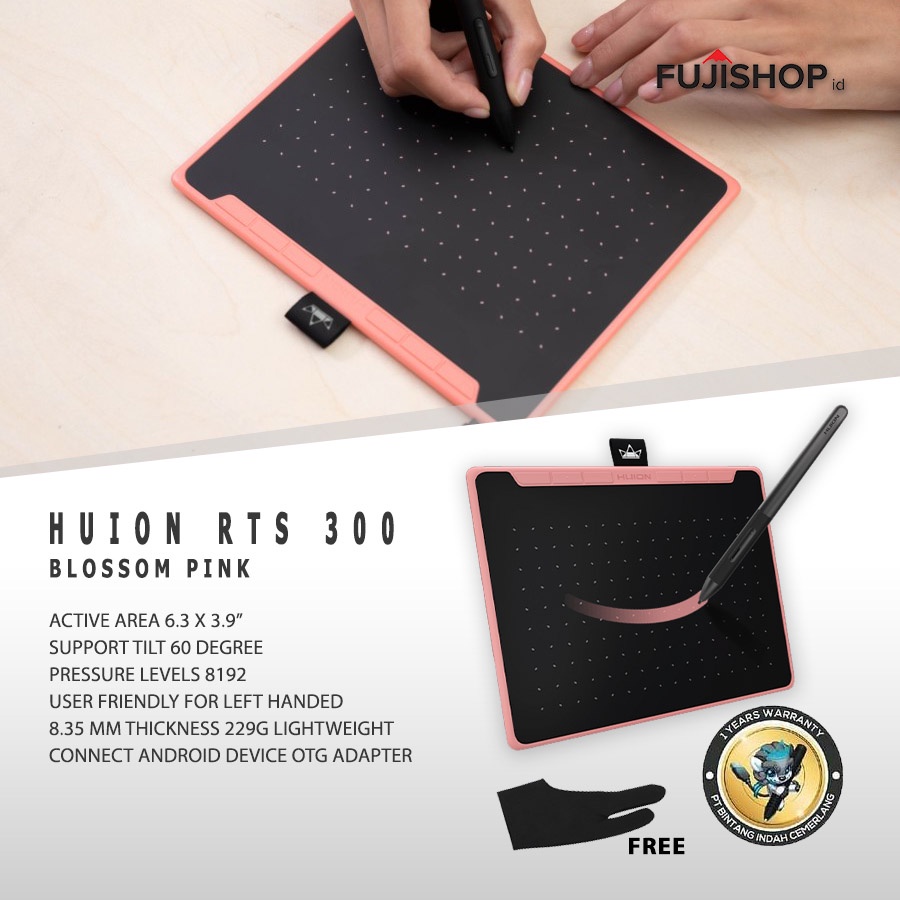 Jual Huion RTS 300 Drawing Pen Tablet Garansi Resmi Shopee Indonesia