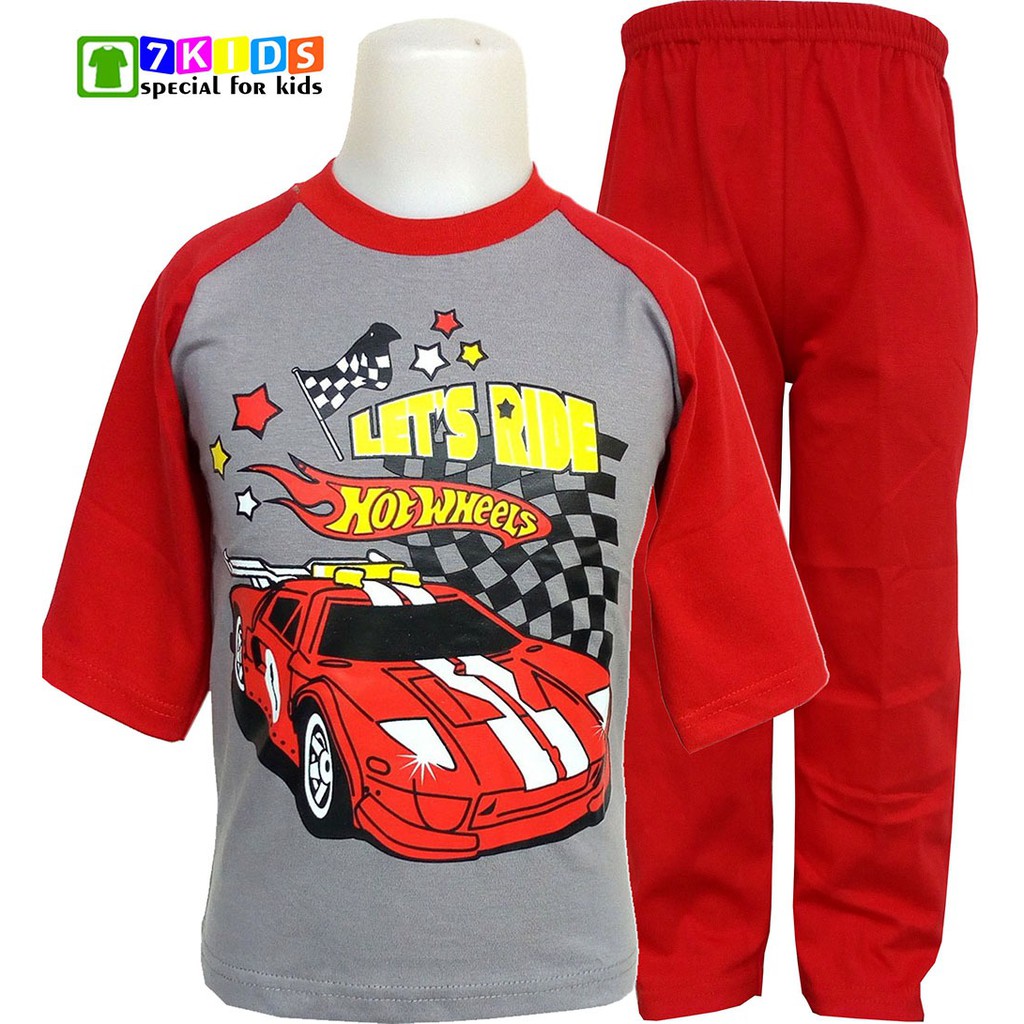Jual 7Kids Kaos Anak Cowok Gambar Mobil Balap/ Setelan Baju Anak Celana Panjang Katun Berkualitas | Shopee Indonesia