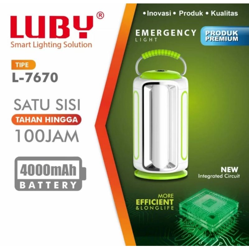 Jual Lampu Emergency Luby L 7670 / Lampu Darurat Luby L 7670 3 Sisi