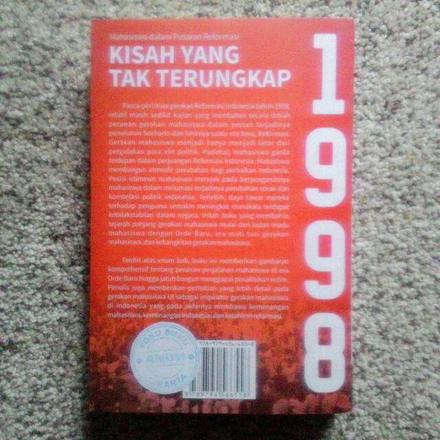 Jual Buku Kisah Yang Tak Terungkap 1998 - Mahasiswa dalam Pusaran Reformasi  Indonesia|Shopee Indonesia