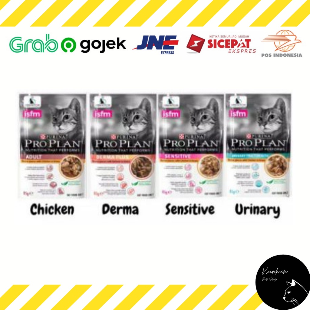 Jual PROPLAN POUCH ADULT 85 GR DERMA PLUS / CHIKEN / URINARY