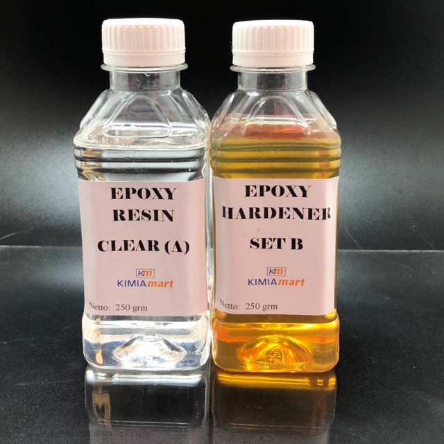 Epoxy Resin set A dan Epoxy Hardener set B atau bahan untuk coating