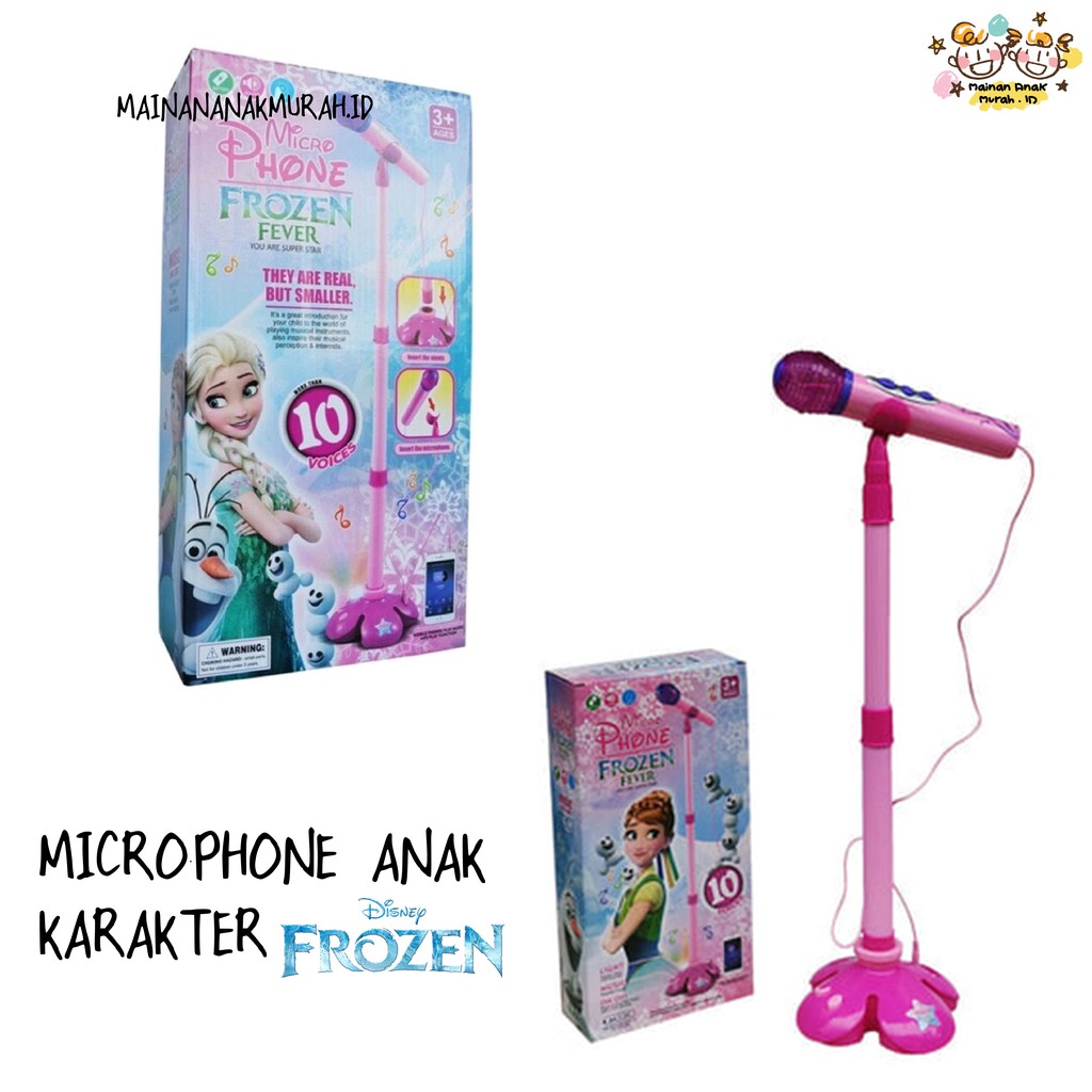 Jual Microphone Anak Frozen / Mainan Anak Mic Mikrofon Karaoke Frozen Fever Superstar | Shopee Indonesia