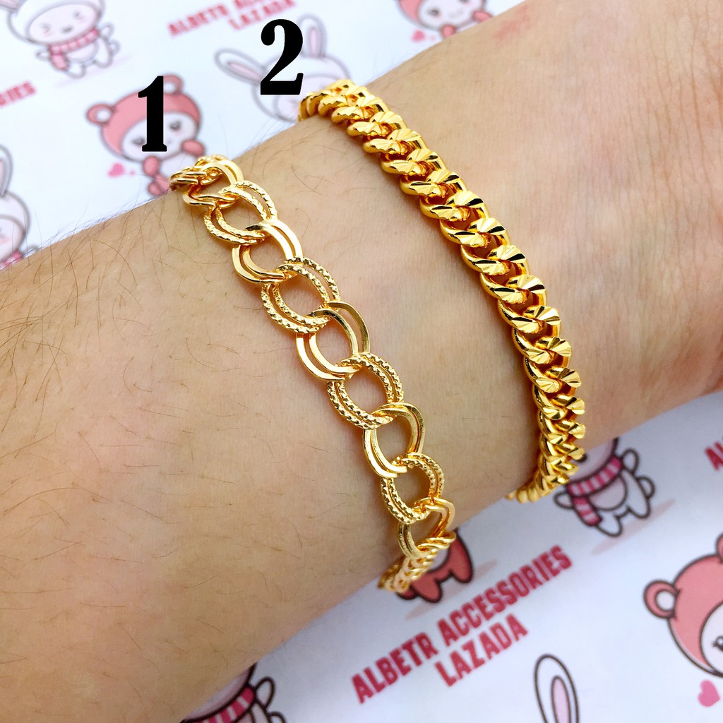 xuping gelang tangan fashion wanita model rantai emas