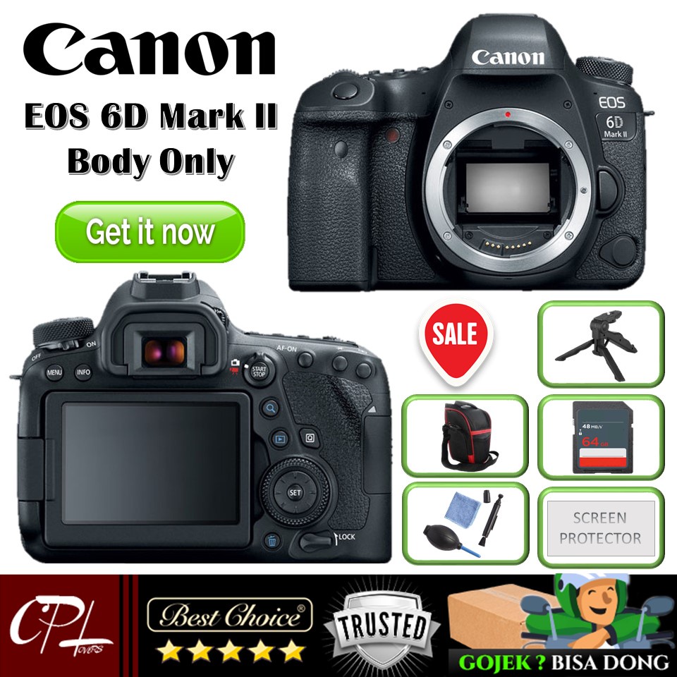 Jual Canon Eos 6D Mark Ii Body Only Dslr Camera | Shopee Indonesia