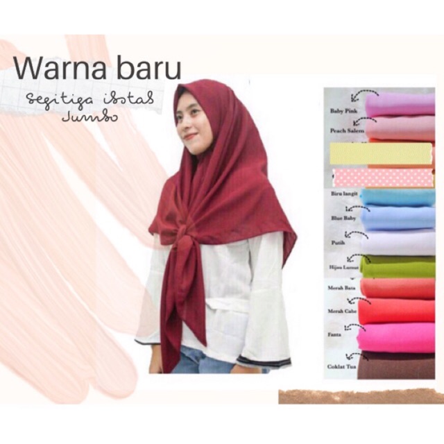 Jilbab Segitiga Instan JUMBO Diamond Warna Ke II Shopee Indonesia