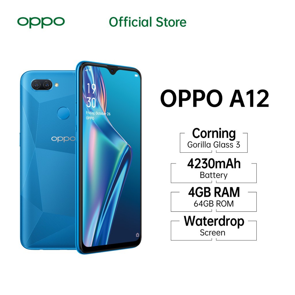 HP Oppo A12 4/64GB Garansi Resmi oppo 1 Tahun Shopee Indonesia